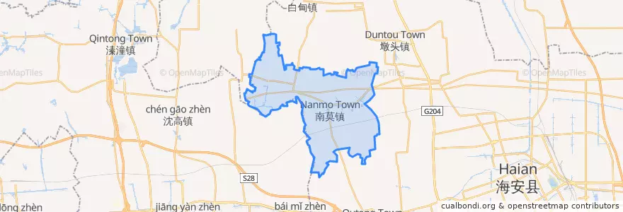 Mapa de ubicacion de 南莫镇.
