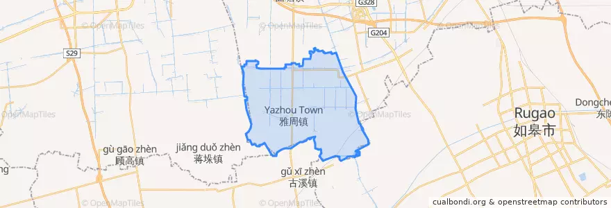 Mapa de ubicacion de 雅周镇.