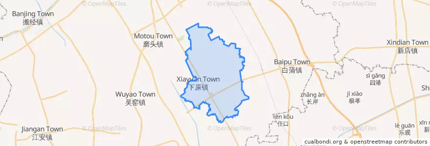 Mapa de ubicacion de 下原镇.