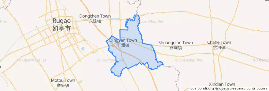Mapa de ubicacion de 丁堰镇.