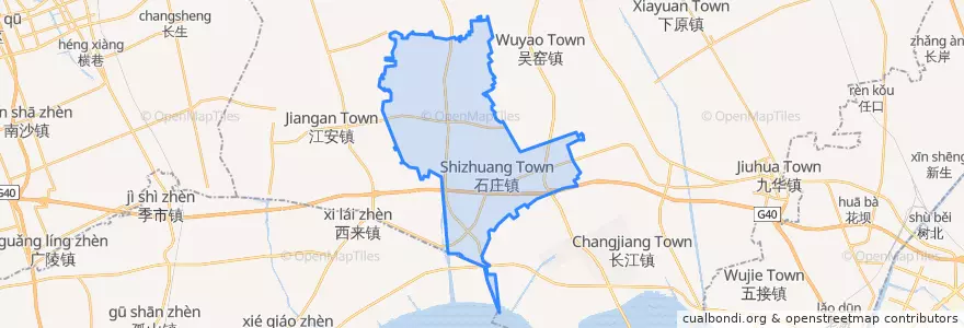 Mapa de ubicacion de 石庄镇.