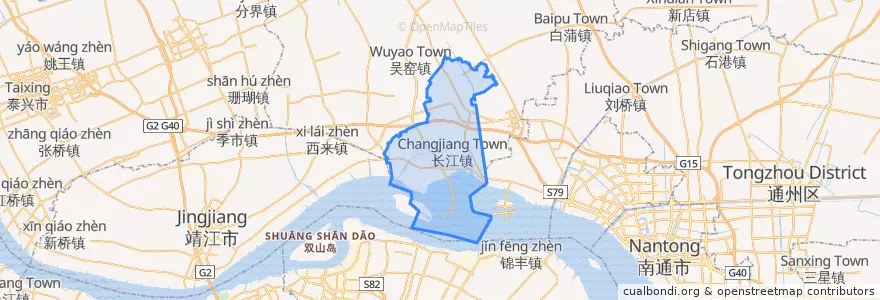 Mapa de ubicacion de 长江镇.