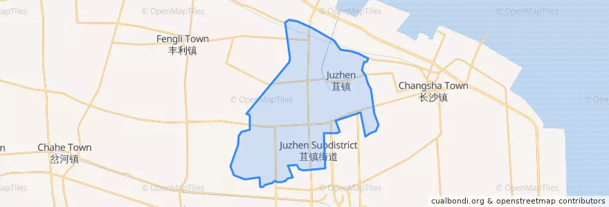Mapa de ubicacion de 苴镇街道.