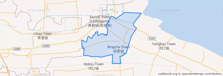 Mapa de ubicacion de 栟茶镇.