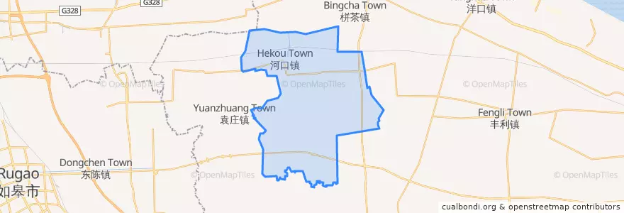 Mapa de ubicacion de 河口镇.