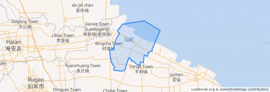 Mapa de ubicacion de 洋口镇.