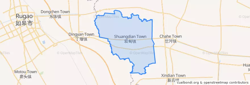 Mapa de ubicacion de 双甸镇.
