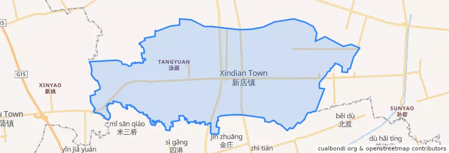 Mapa de ubicacion de 新店镇.