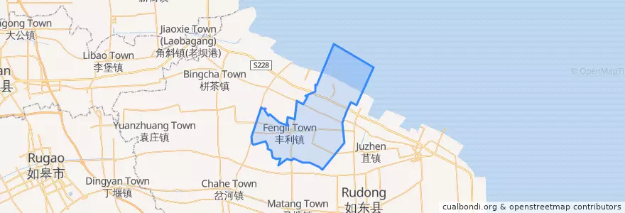 Mapa de ubicacion de 丰利镇.