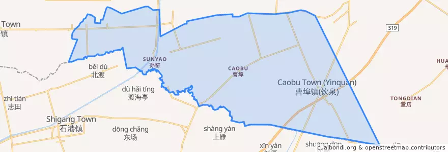 Mapa de ubicacion de 曹埠镇.