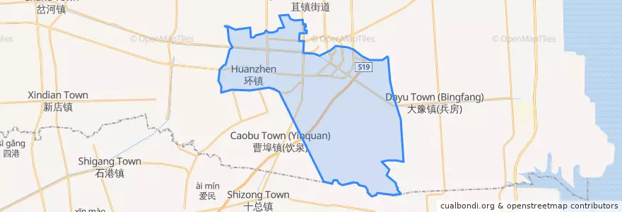 Mapa de ubicacion de 掘港街道.