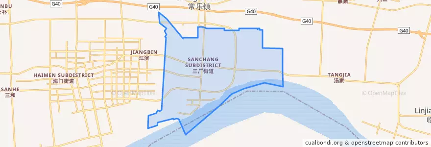 Mapa de ubicacion de 三厂街道.