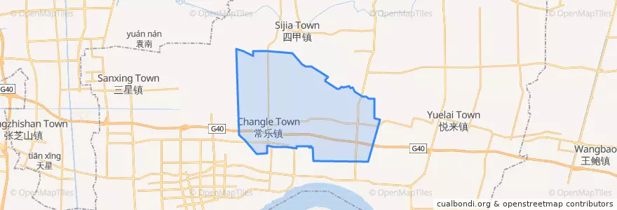 Mapa de ubicacion de 常乐镇.