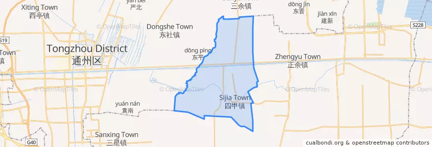 Mapa de ubicacion de 四甲镇.