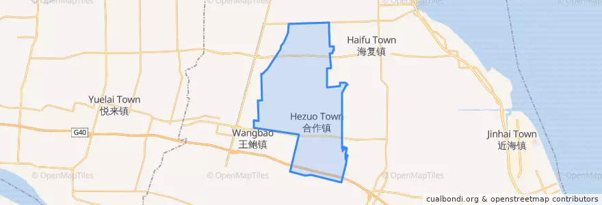 Mapa de ubicacion de 合作镇.