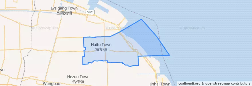 Mapa de ubicacion de 海复镇.