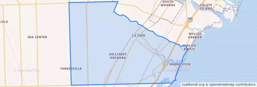 Mapa de ubicacion de LaSalle Township.