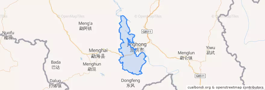 Mapa de ubicacion de 嘎洒镇.
