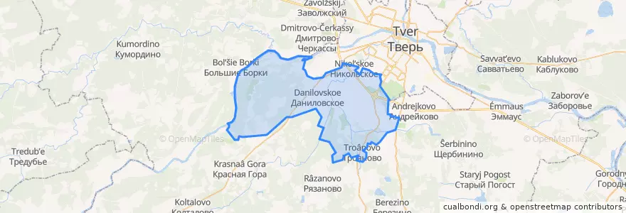 Mapa de ubicacion de Никулинское сельское поселение.