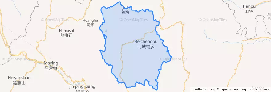 Mapa de ubicacion de Beichengpu.