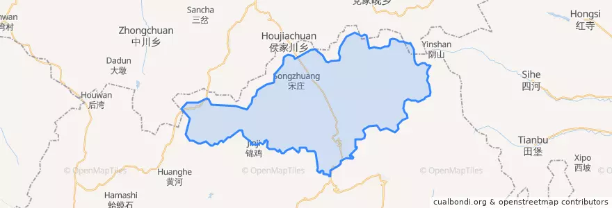 Mapa de ubicacion de 义岗镇.
