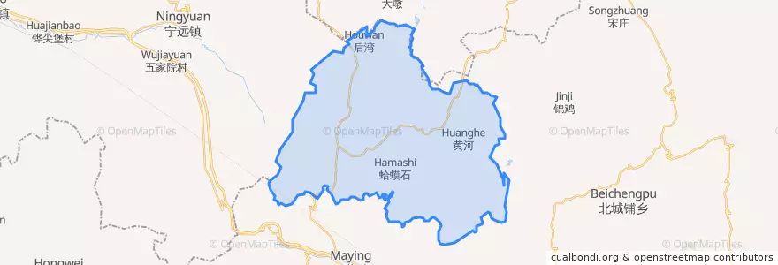 Mapa de ubicacion de 华岭镇.
