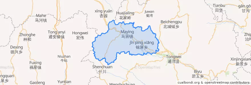 Mapa de ubicacion de 马营镇.