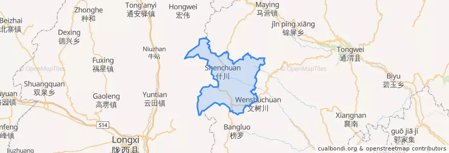Mapa de ubicacion de Shenchuan.