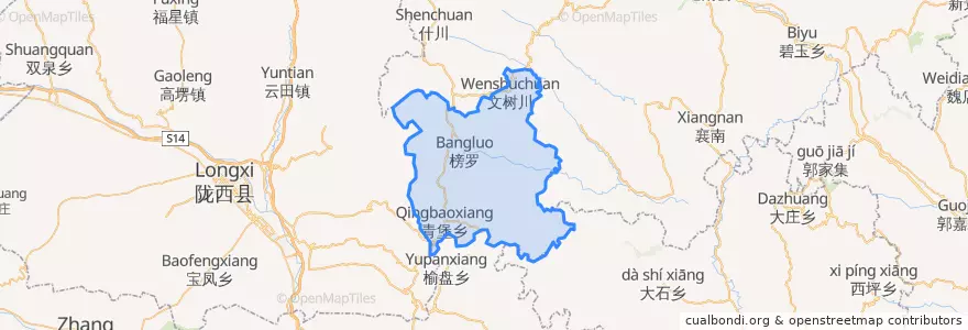 Mapa de ubicacion de 榜罗镇.