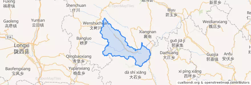 Mapa de ubicacion de Changhe.