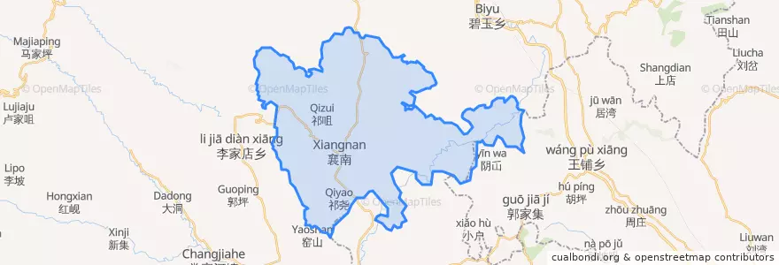 Mapa de ubicacion de 襄南镇.