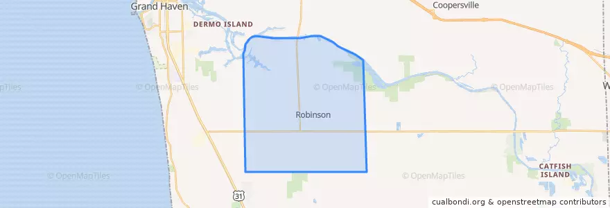 Mapa de ubicacion de Robinson Township.