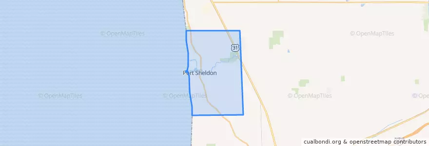 Mapa de ubicacion de Port Sheldon Township.
