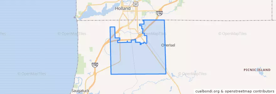 Mapa de ubicacion de Fillmore Township.