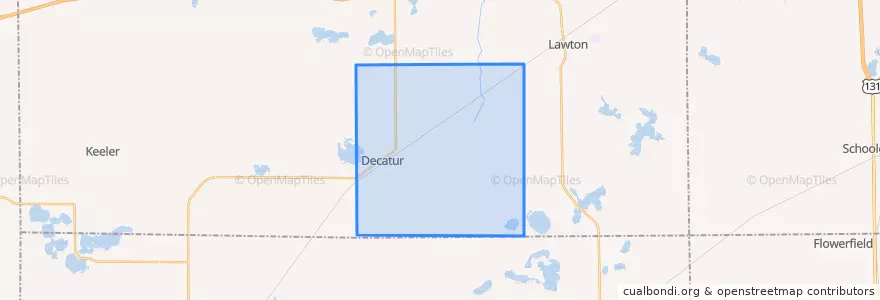 Mapa de ubicacion de Decatur Township.