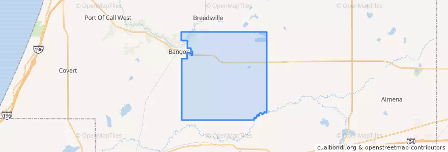 Mapa de ubicacion de Arlington Township.