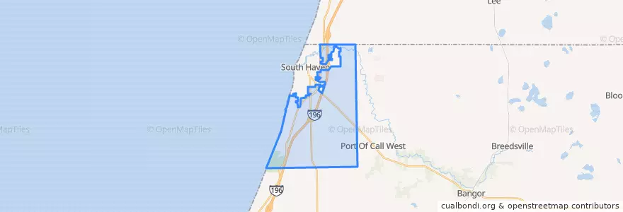 Mapa de ubicacion de South Haven Charter Township.