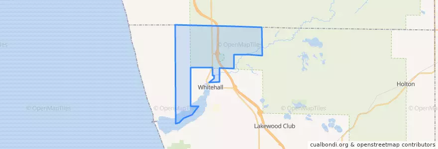 Mapa de ubicacion de Montague Township.