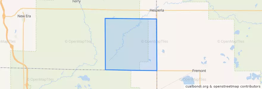 Mapa de ubicacion de Greenwood Township.