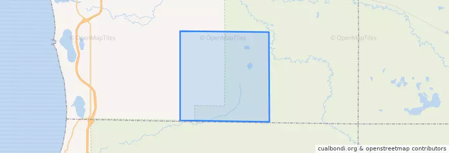 Mapa de ubicacion de Eden Township.