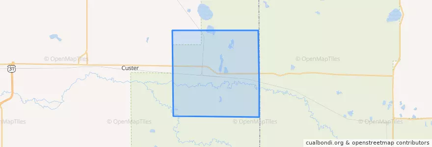 Mapa de ubicacion de Branch Township.