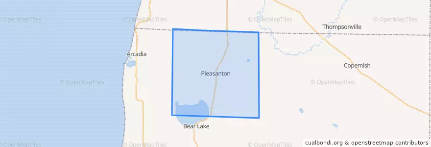 Mapa de ubicacion de Pleasanton Township.