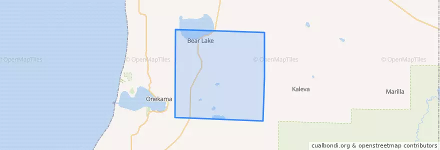 Mapa de ubicacion de Bear Lake Township.