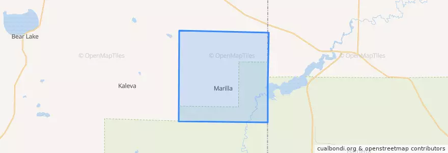 Mapa de ubicacion de Marilla Township.