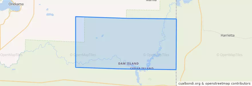Mapa de ubicacion de Dickson Township.