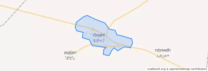 Mapa de ubicacion de چقابل.