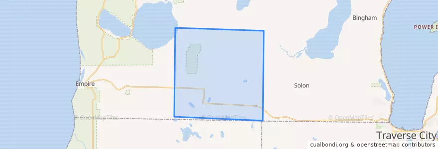 Mapa de ubicacion de Kasson Township.