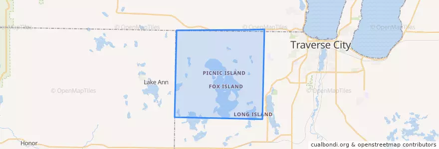Mapa de ubicacion de Long Lake Township.