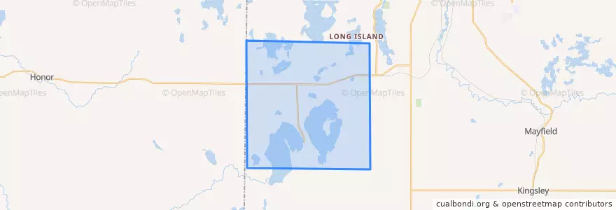 Mapa de ubicacion de Green Lake Township.
