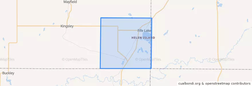 Mapa de ubicacion de Fife Lake Township.